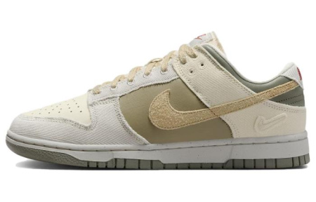 NIKE Dunk Кроссовки для скейтбординга Низкие Бежево-желтые Женские